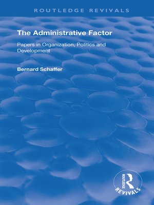 cover image of The Administrative Factor